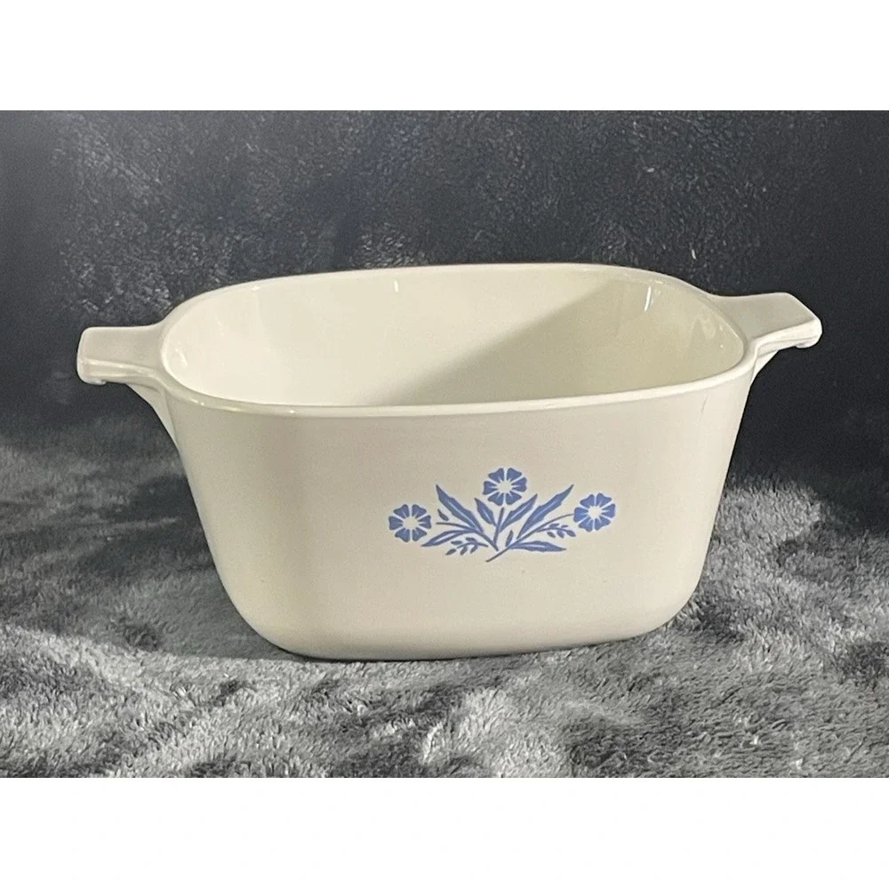 Corning Ware Blue Cornflower Pyroceram Casserole Dish 1.75 Qt P-1¾-B-USA Vintage